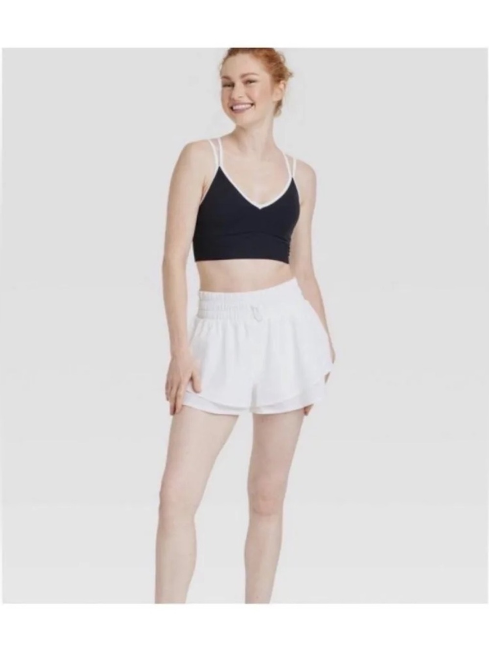 JoyLab White Athletic Drawstring Shorts